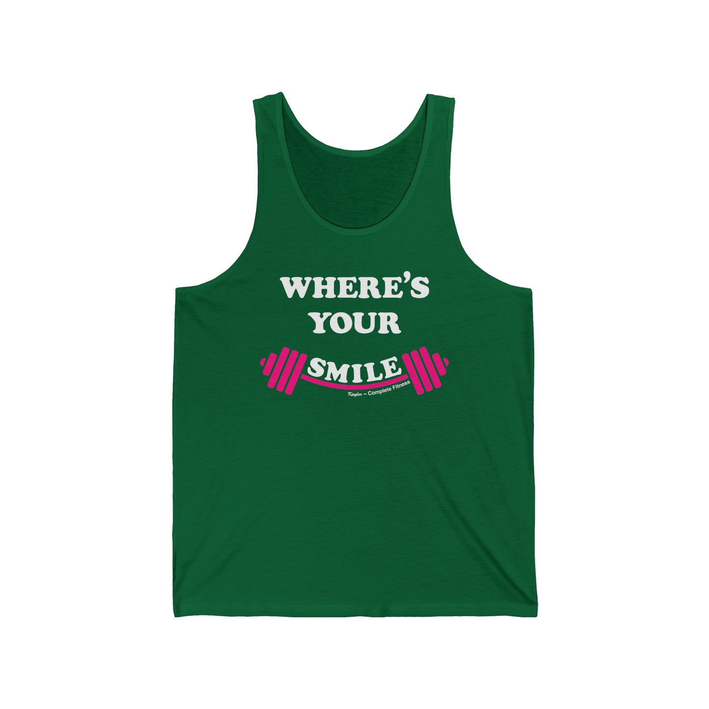 Fitness Motivational Tank Top - Where's Your Smile?