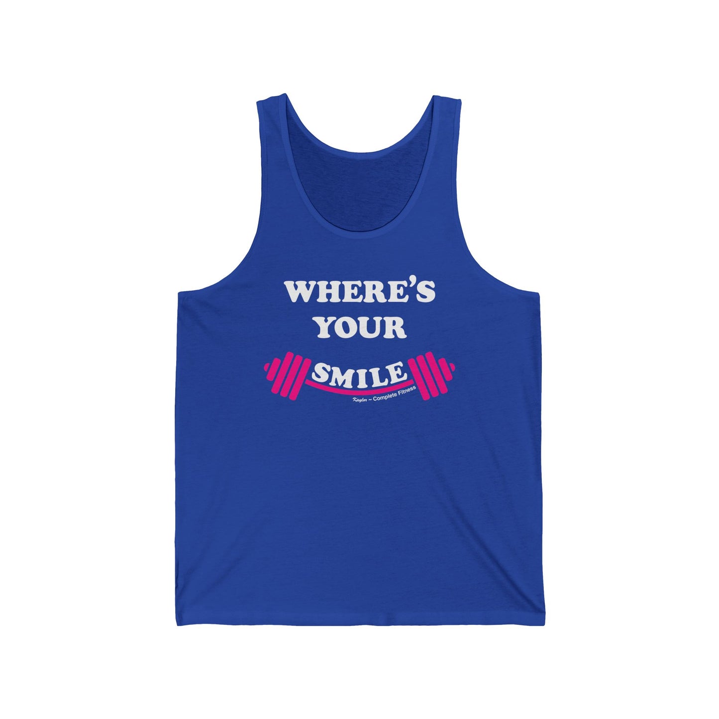 Fitness Motivational Tank Top - Where's Your Smile?
