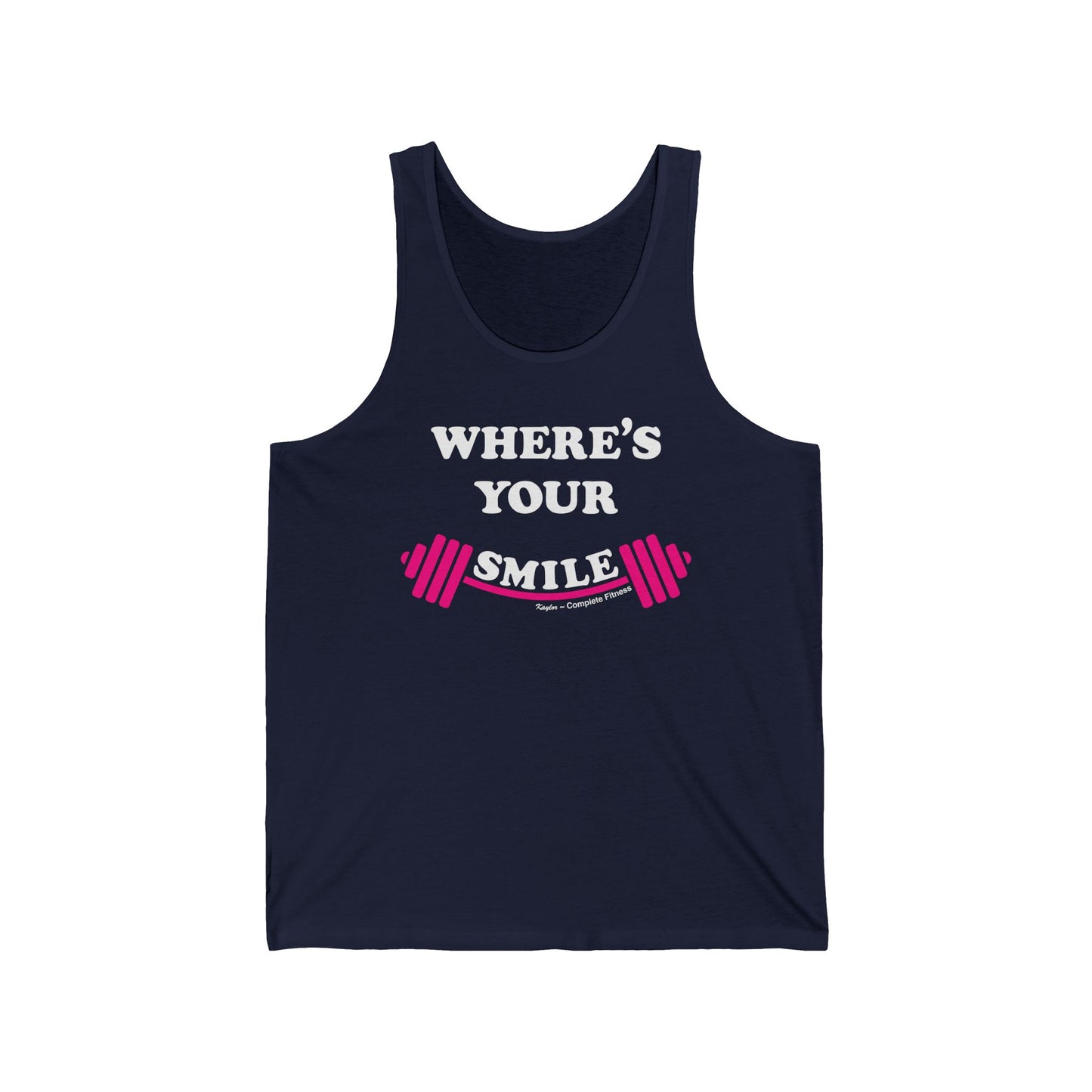 Fitness Motivational Tank Top - Where's Your Smile?