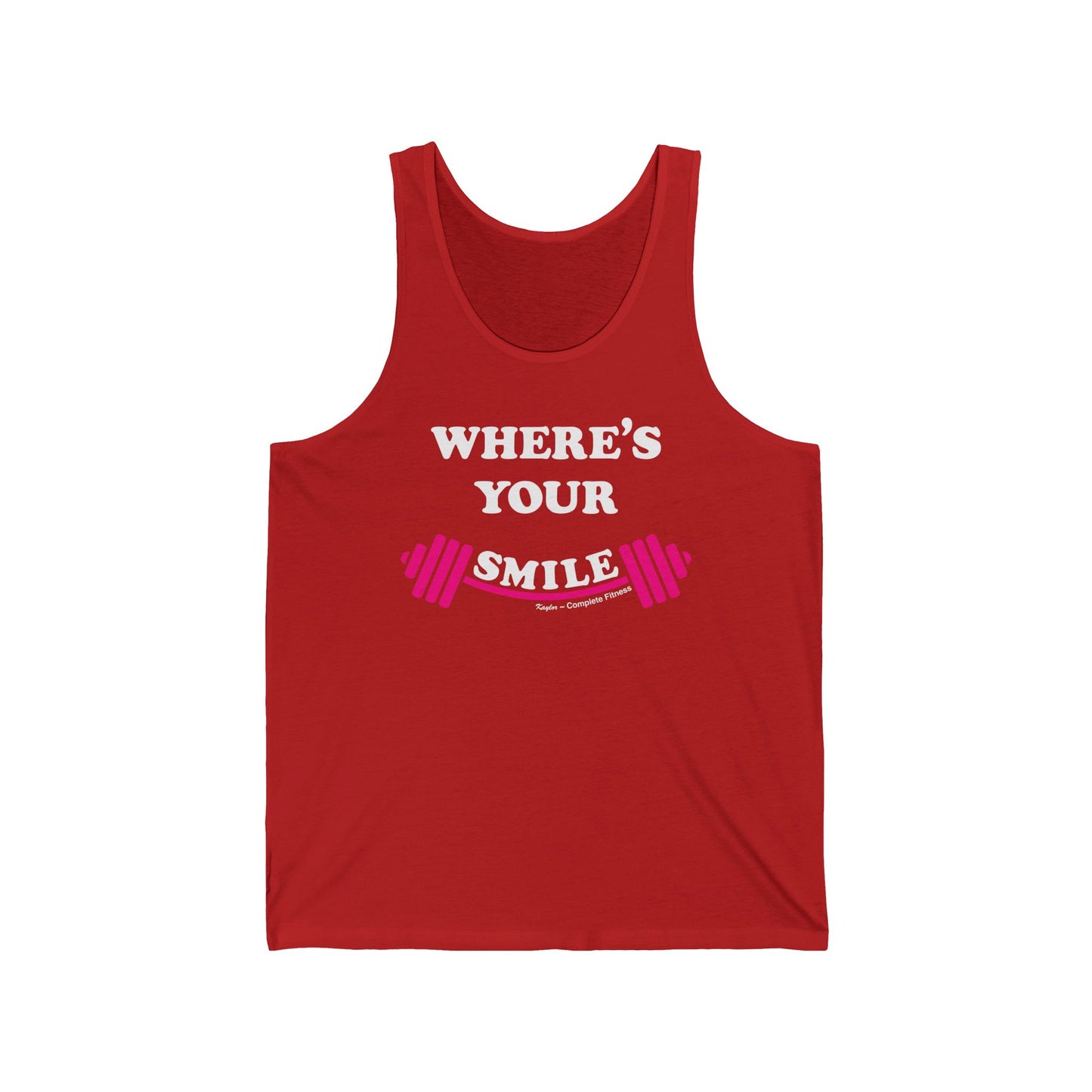 Fitness Motivational Tank Top - Where's Your Smile?