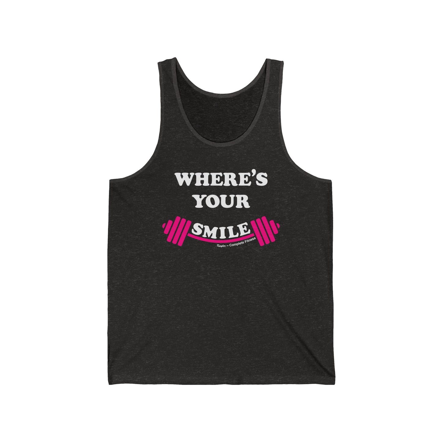 Fitness Motivational Tank Top - Where's Your Smile?