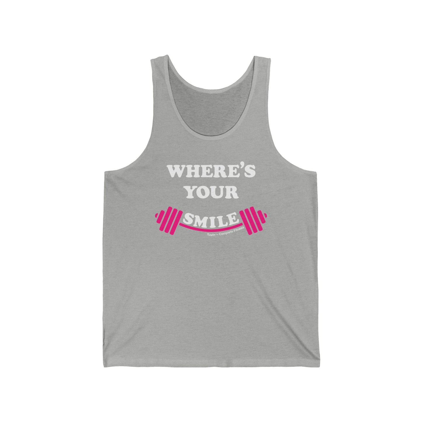 Fitness Motivational Tank Top - Where's Your Smile?