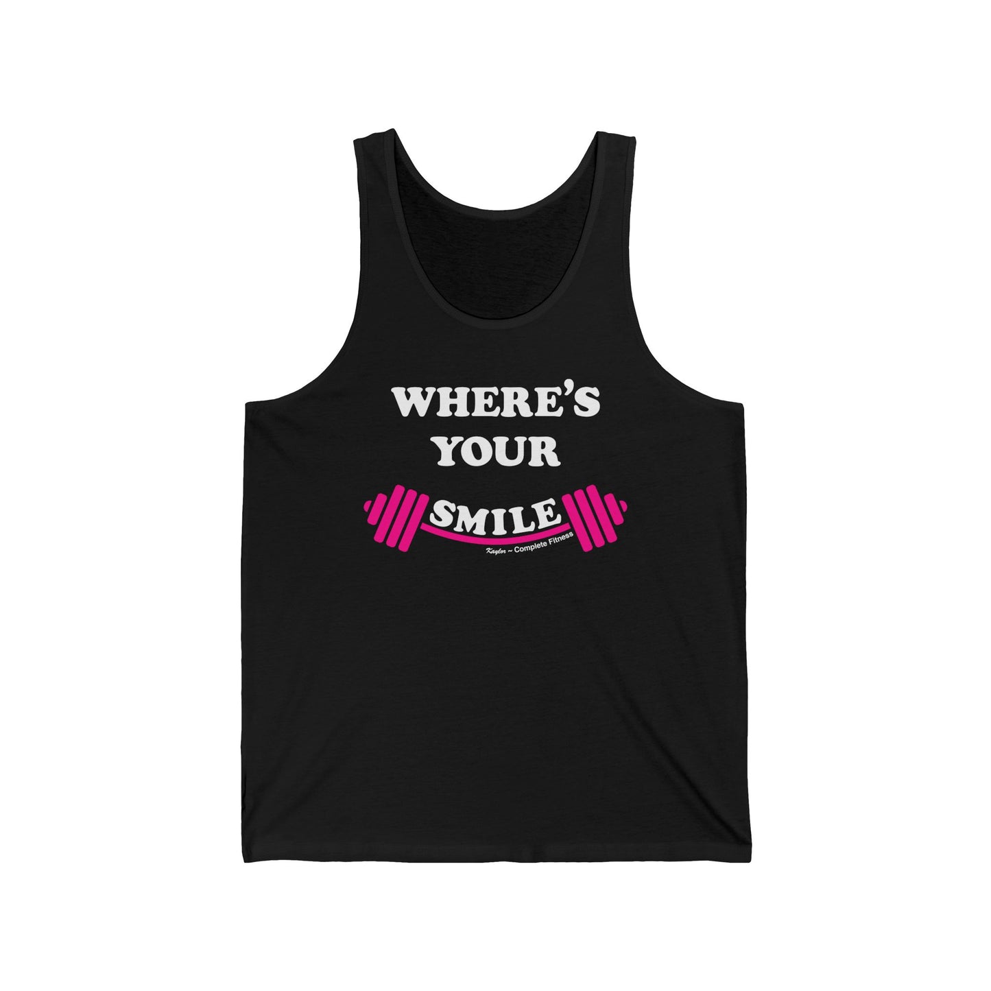 Fitness Motivational Tank Top - Where's Your Smile?