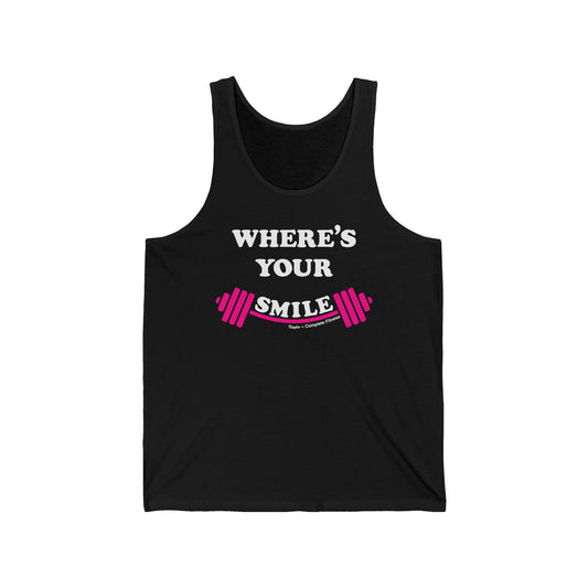 Fitness Motivational Tank Top - Where's Your Smile?